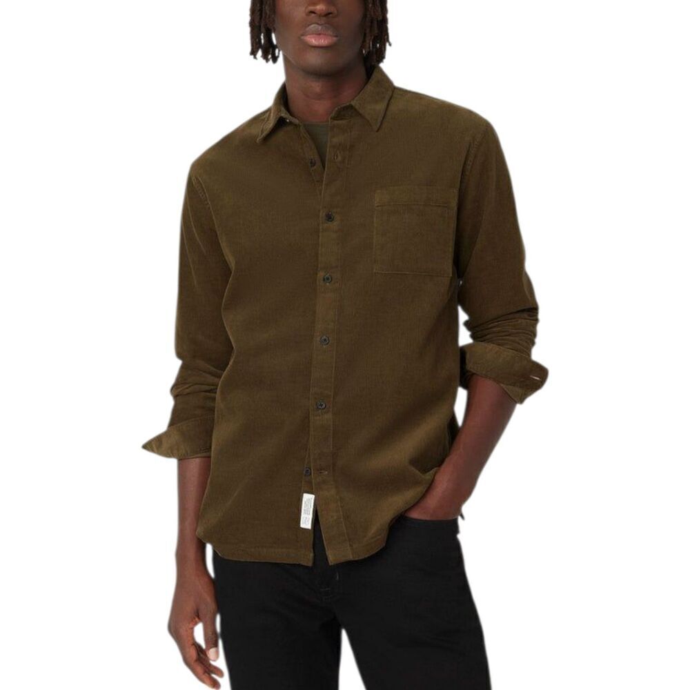 Frank and Oak Tuscany Green Fine Corduroy Shirt M